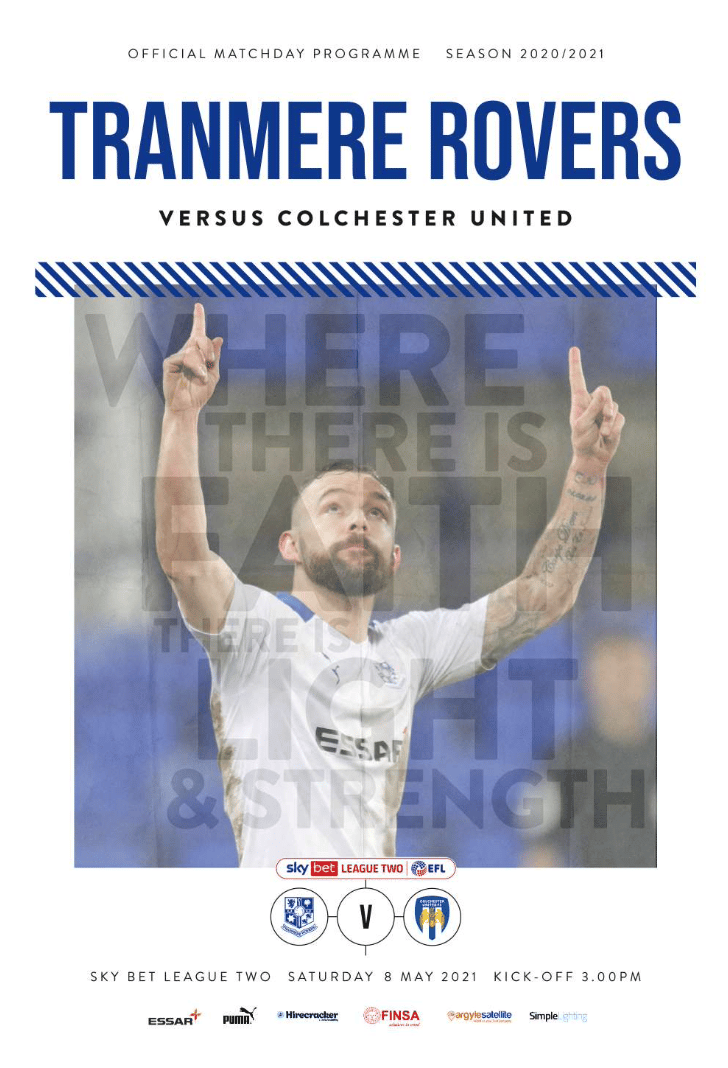 Tranmere Rovers v Colchester United match programme
